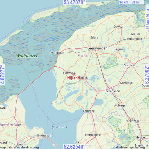 Nijland on map