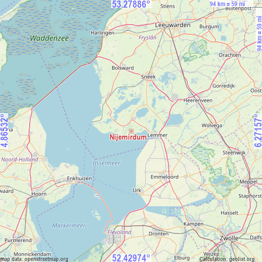 Nijemirdum on map