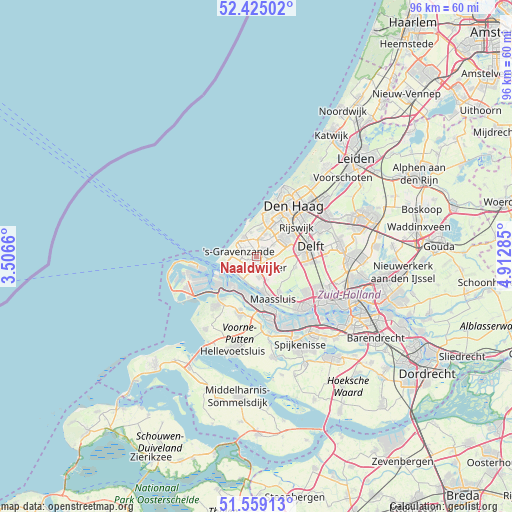 Naaldwijk on map