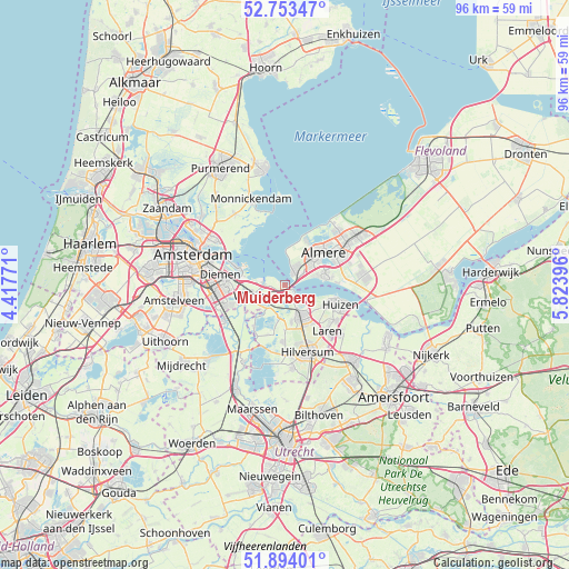 Muiderberg on map