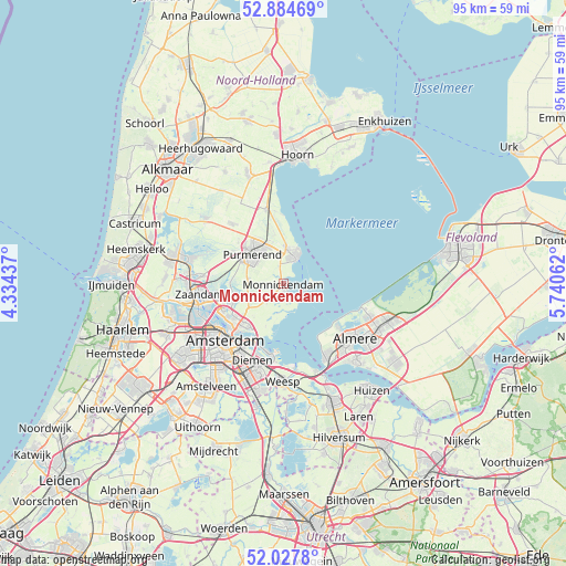 Monnickendam on map
