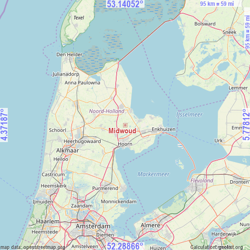 Midwoud on map