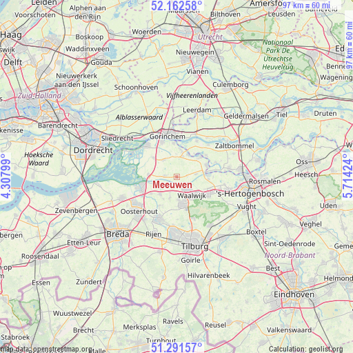 Meeuwen on map