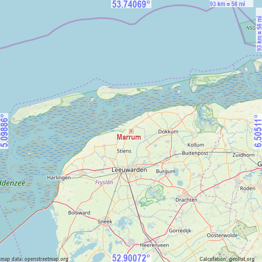 Marrum on map