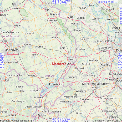 Maasbree on map