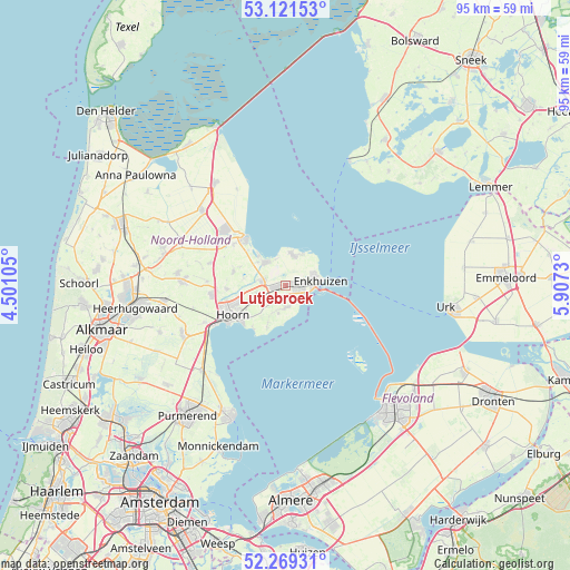 Lutjebroek on map