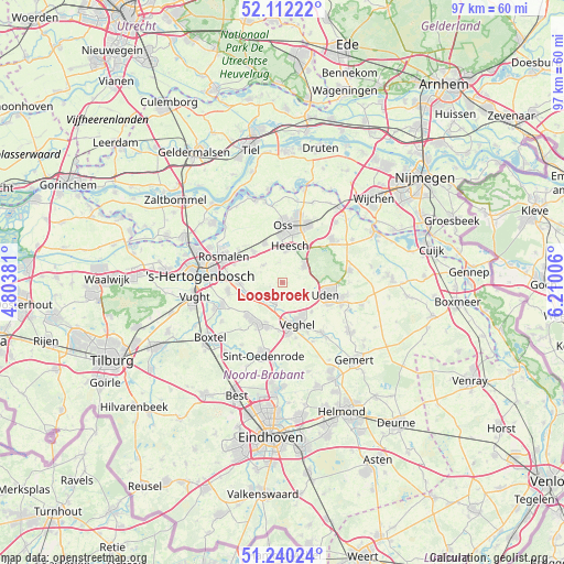 Loosbroek on map