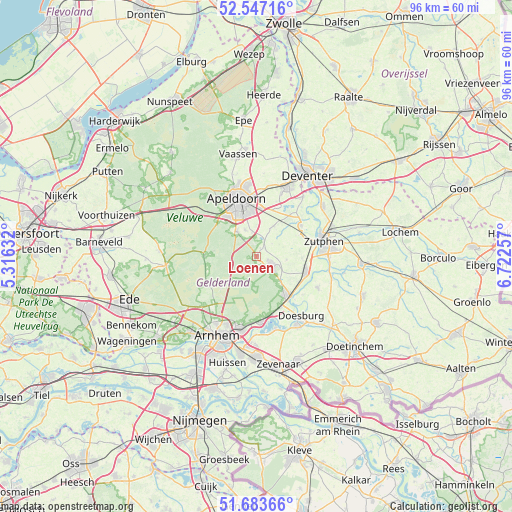Loenen on map