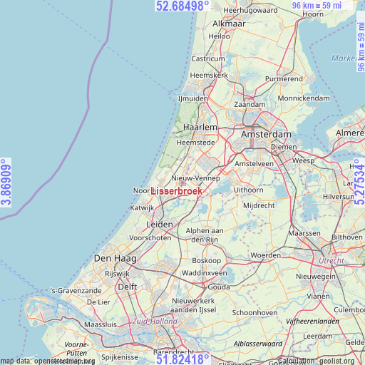 Lisserbroek on map