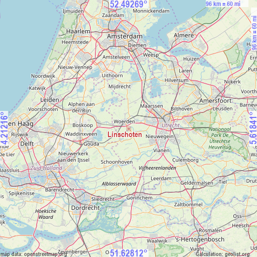 Linschoten on map