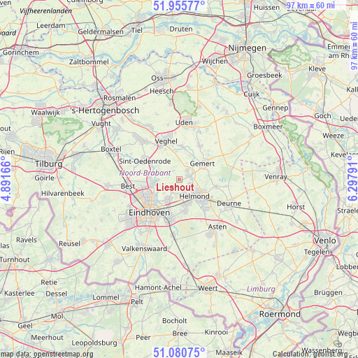 Lieshout on map