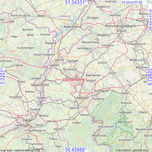 Lichtenberg on map