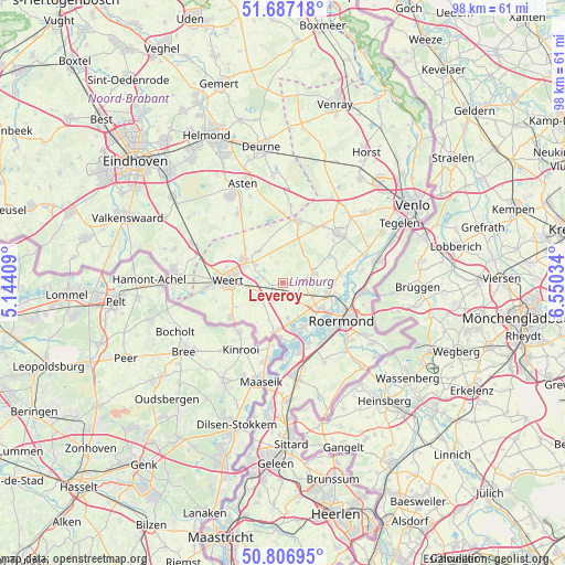 Leveroy on map