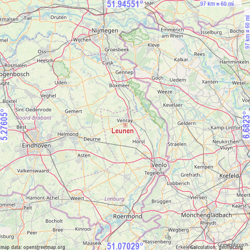 Leunen on map