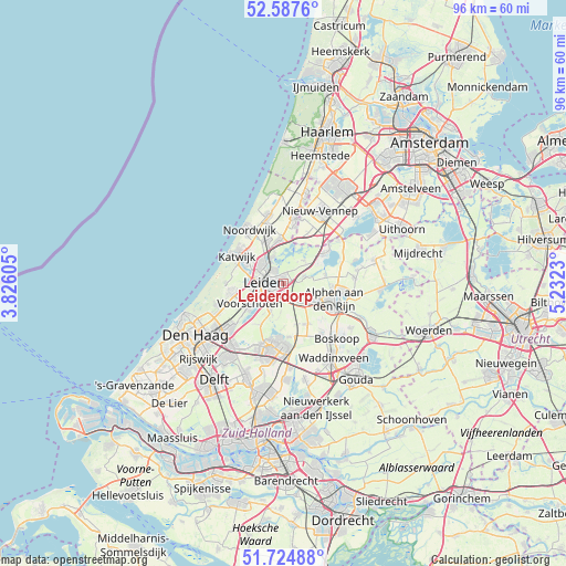 Leiderdorp on map
