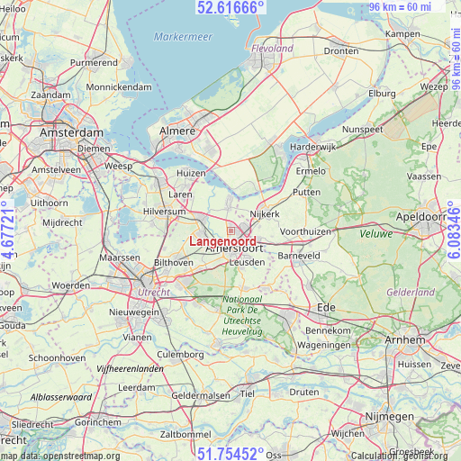 Langenoord on map