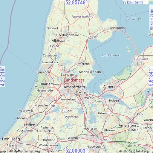 Landsmeer on map