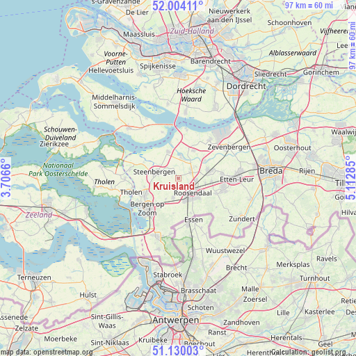 Kruisland on map