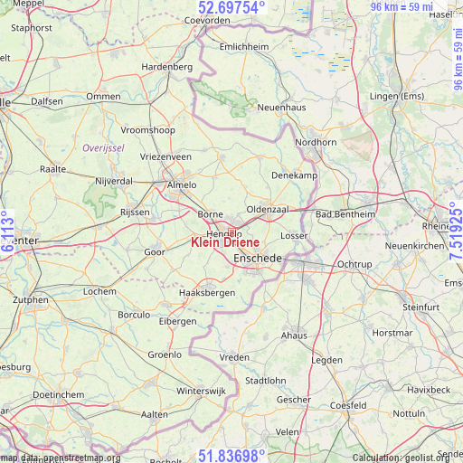 Klein Driene on map