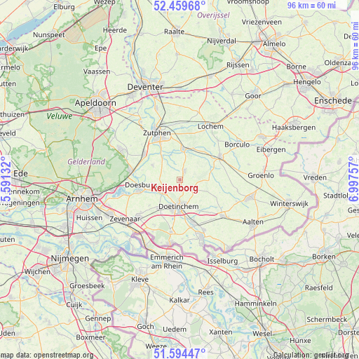 Keijenborg on map