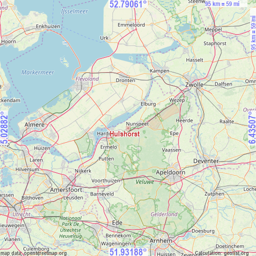 Hulshorst on map