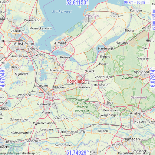 Hoogland on map