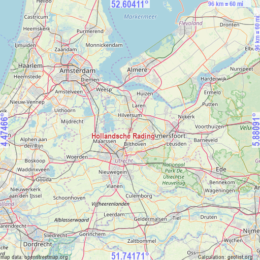 Hollandsche Rading on map