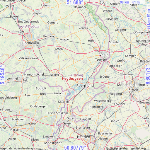 Heythuysen on map