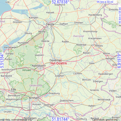 Het Oostrik on map