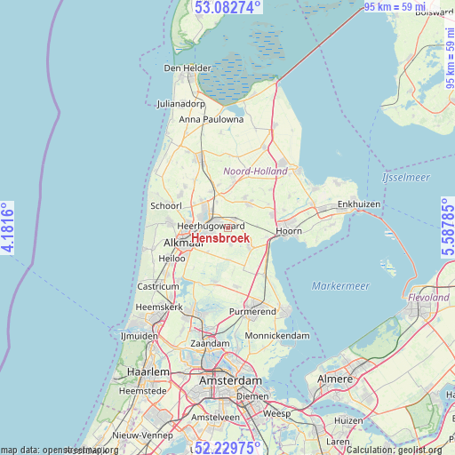 Hensbroek on map