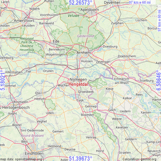 Hengstdal on map