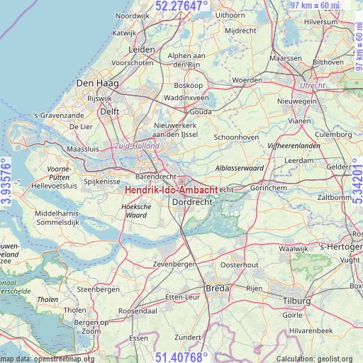 Hendrik-Ido-Ambacht on map