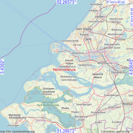 Hellevoetsluis on map