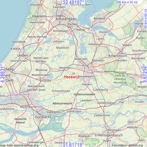 Heeswijk on map