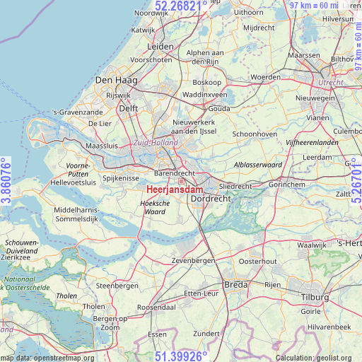 Heerjansdam on map