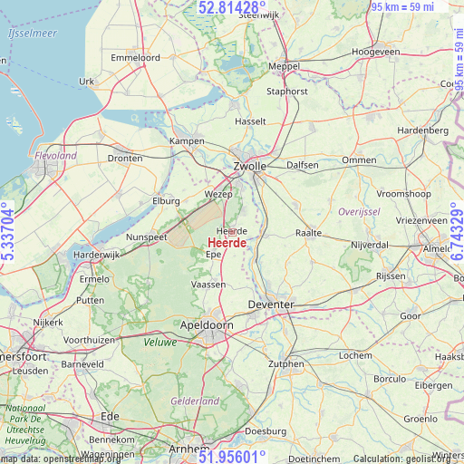 Heerde on map