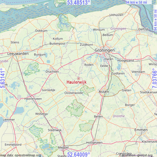 Haulerwijk on map