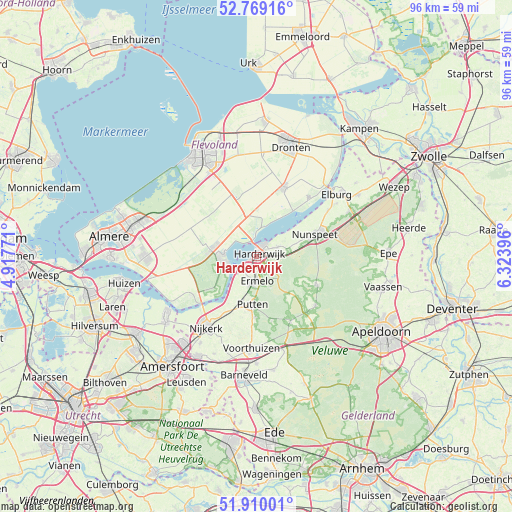 Harderwijk on map