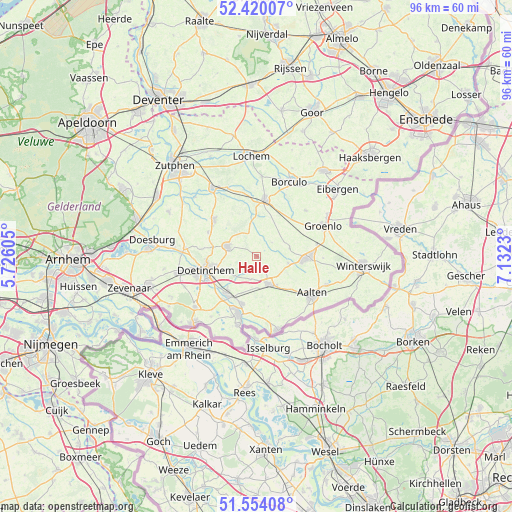 Halle on map