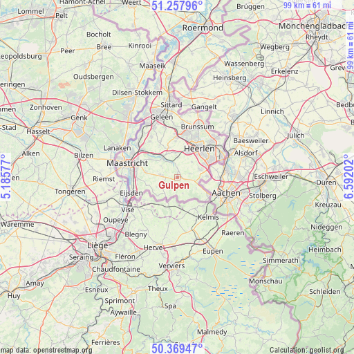 Gulpen on map