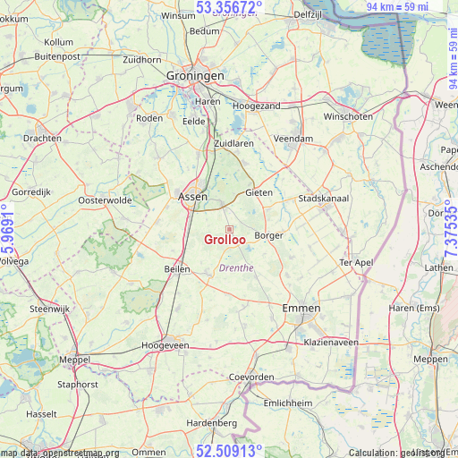 Grolloo on map