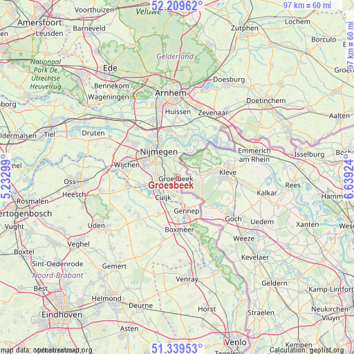 Groesbeek on map