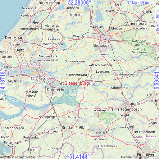 Giessenburg on map