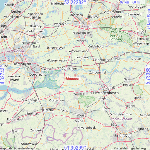 Giessen on map