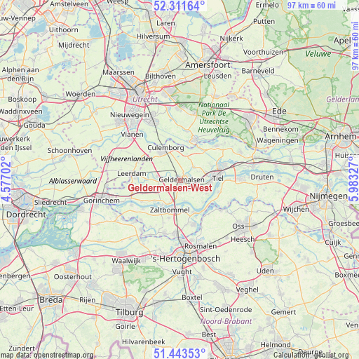 Geldermalsen-West on map