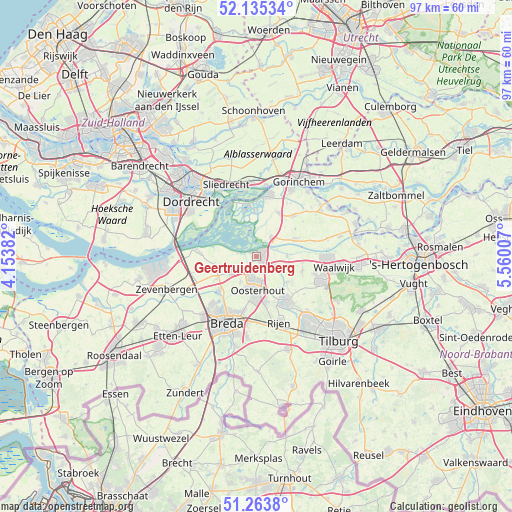 Geertruidenberg on map