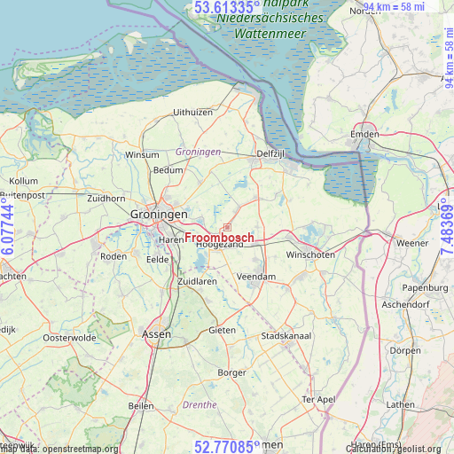 Froombosch on map