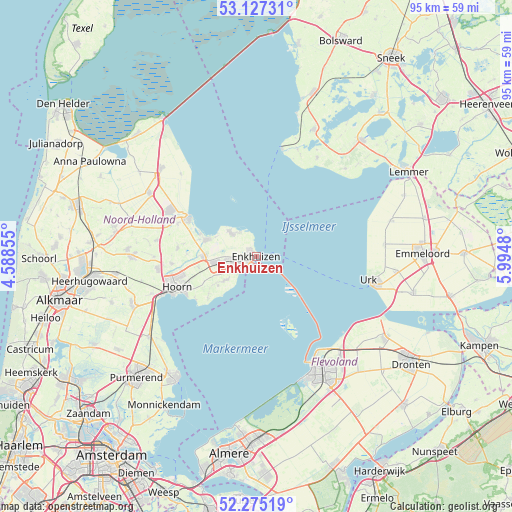 Enkhuizen on map