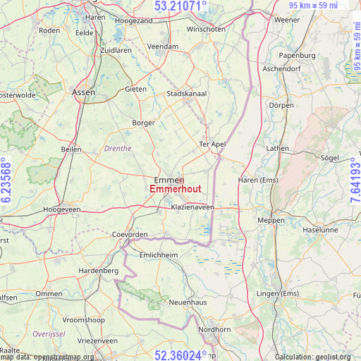 Emmerhout on map