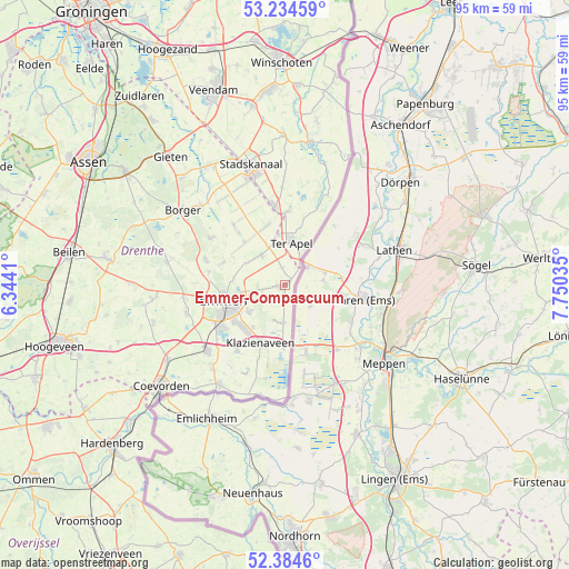 Emmer-Compascuum on map
